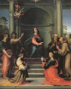 Fra Bartolommeo The Annunciation with Saints Margaret Mary Magdalen Paul John the Baptist Jerome and Francis (mk05) oil painting artist